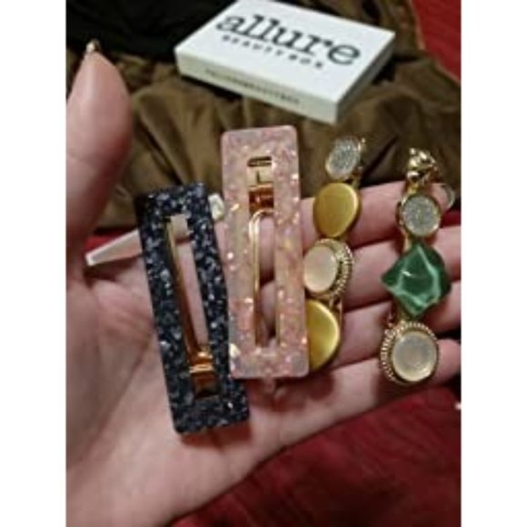 28 PCS Hingwah Pearls and Acrylic Resin Hair Clips, Handmade Hair Barret… main image 7